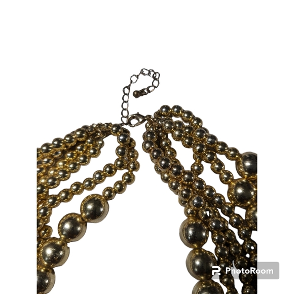 Beaded Multi-Layer Necklace, with 1 Pair of Matching Earrings. - Picture 9 of 12
